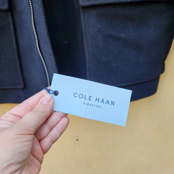 NWT Cole Haan Signature Men's Wool Plush Car Coat - Size Large - Picture 7 of 14